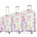 luxus durable Eiffel Tower imprinting pc luggage